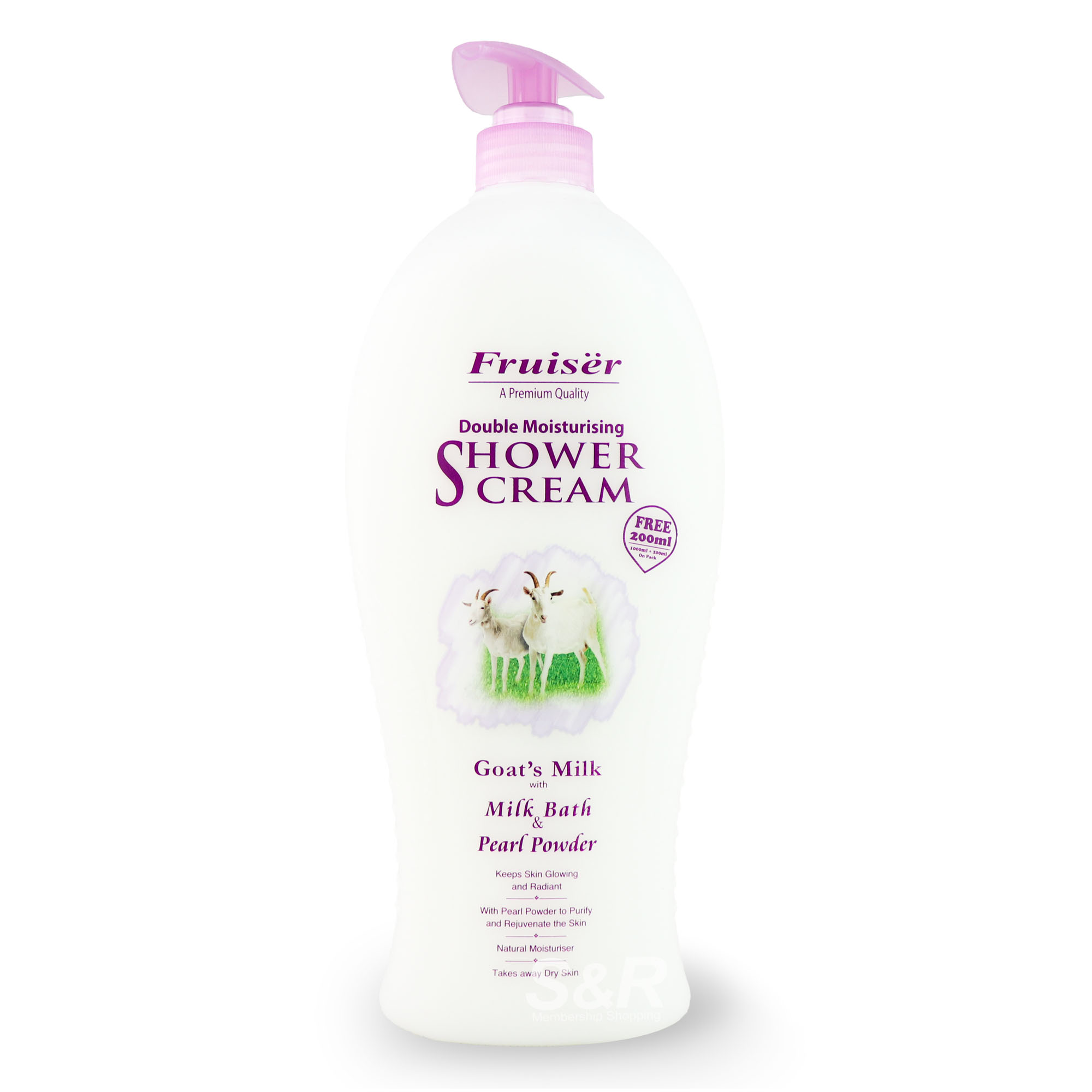 Fruiser Shower Cream Milk Bath and Pearl Powder 1.2L